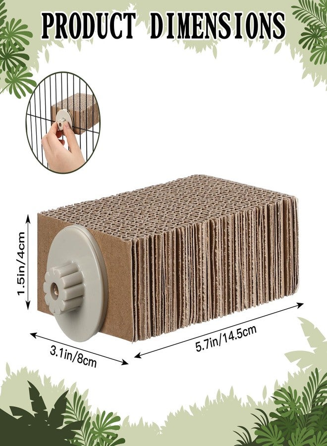 Skyygemm 2 Pieces Bird Chew Toy Parrot Cage Perch Cardboard Platform Bird Paw Grinding Stand Parrot Cage Playground for Macaws, Small Parakeets, Conures, Budgies, Finches Conure Cockatiel (Small) - Image 3